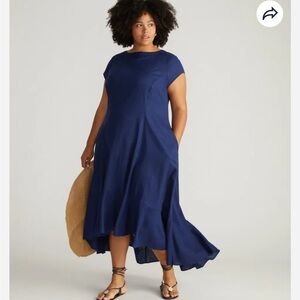 NWT Universal Standard Sunset Linen Flounce Dress Size XXL 2XL